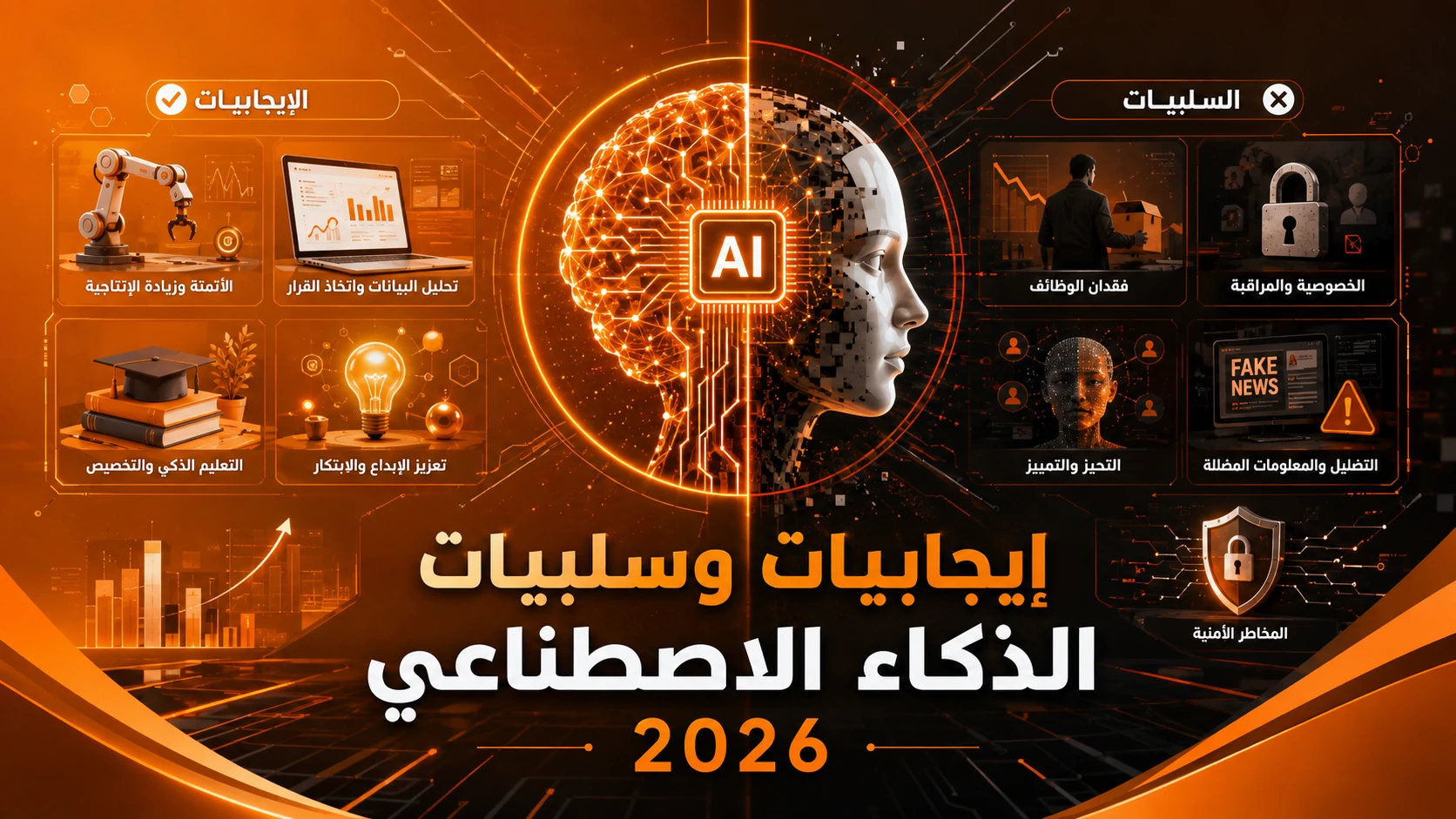 إيجابيات وسلبيات الذكاء الاصطناعي 2026